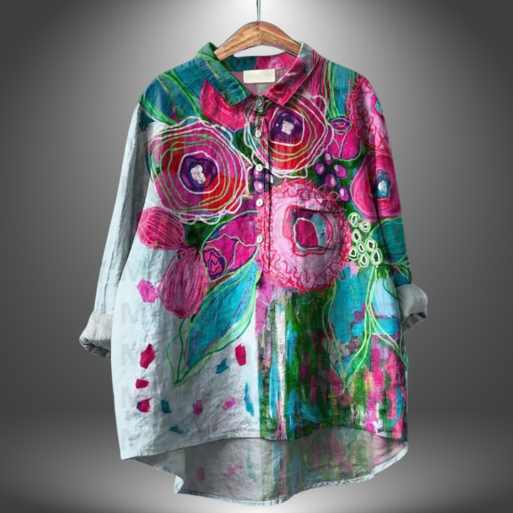 Ludivine | Chemisier Floral Artisanal pour Femme