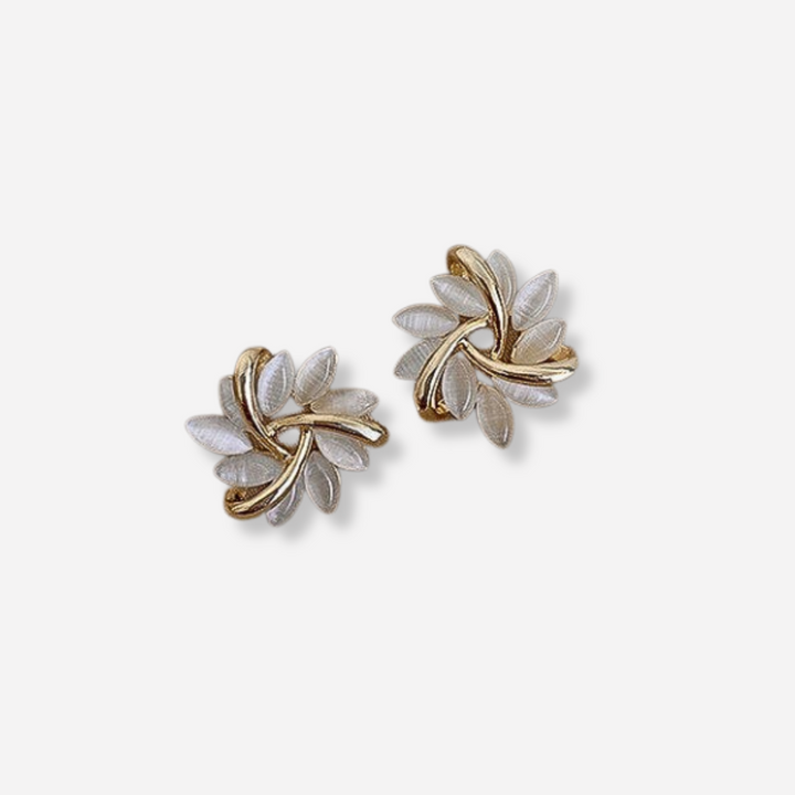 Eugénie | Boucles d'oreilles Sonja Luxe en Opale Blanche