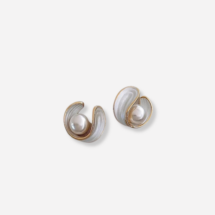 Jacinthe | Boucles d'Oreilles Luxe en Opale Blanche