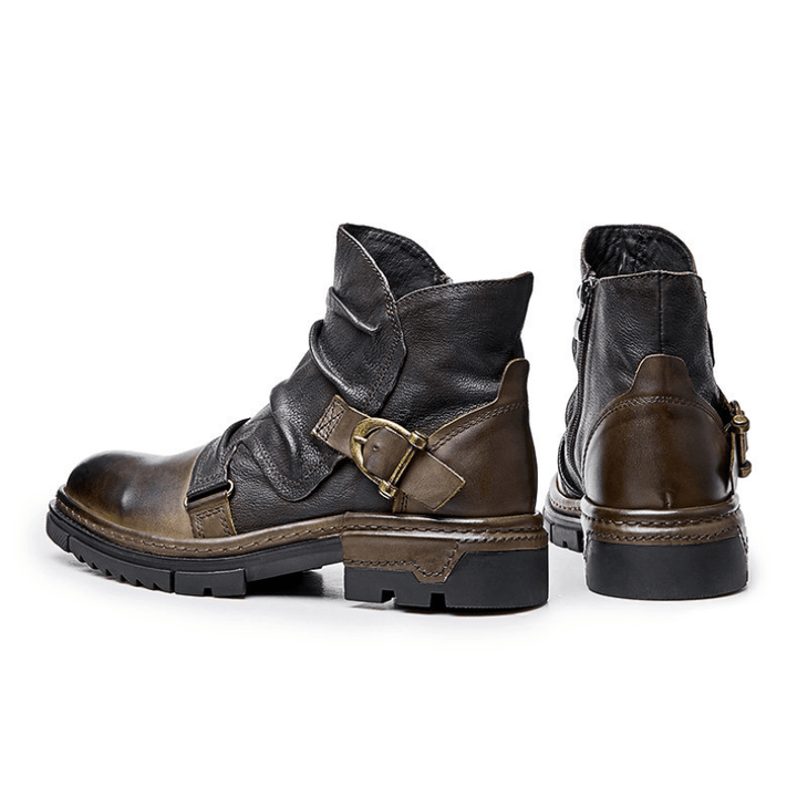 Gianmarco | Bottes de biker en cuir Toretto