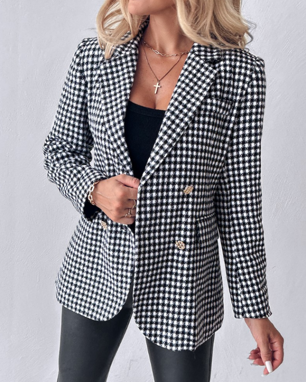 Frédérique | Ensemble Blazer & Pantalon à Carreaux