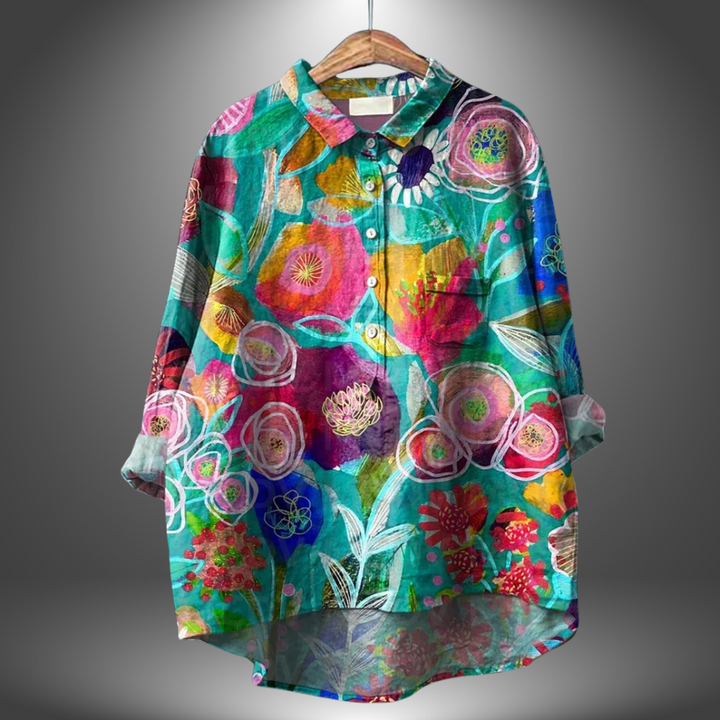 Ludivine | Chemisier Floral Artisanal pour Femme