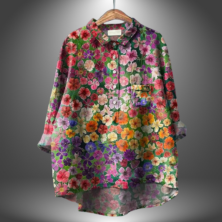 Ludivine | Chemisier Floral Artisanal pour Femme