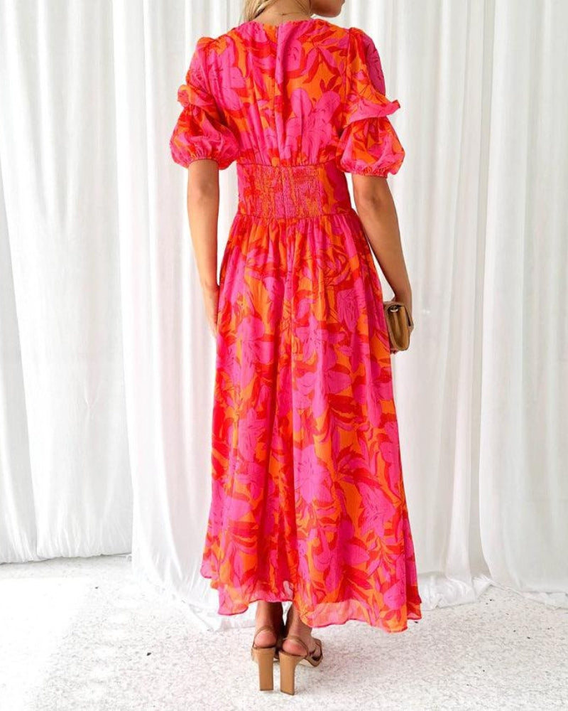 Philomène | Robe Maxi Rouge Rose