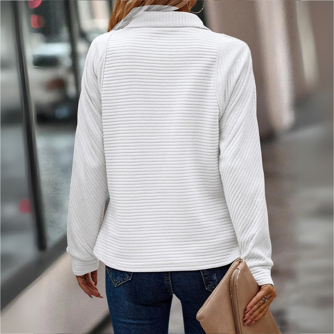 Suzanne™ - Pull Détail avec Demi Zip