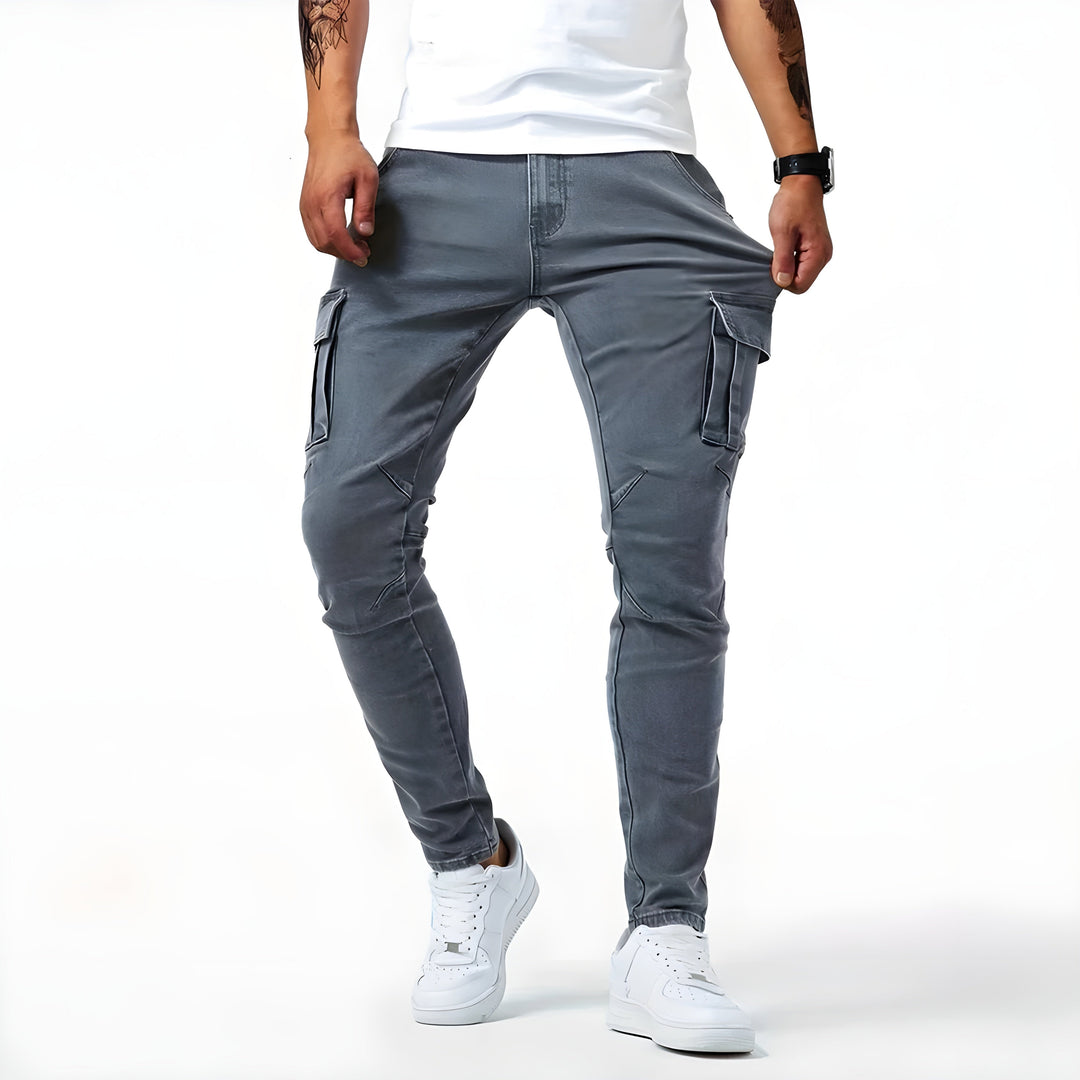 Ernesto | Pantalons cargo en denim stretch