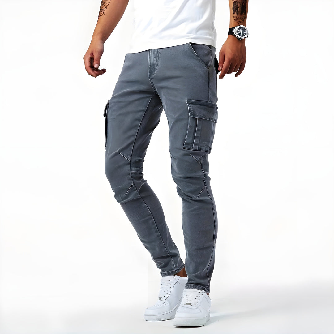 Ernesto | Pantalons cargo en denim stretch