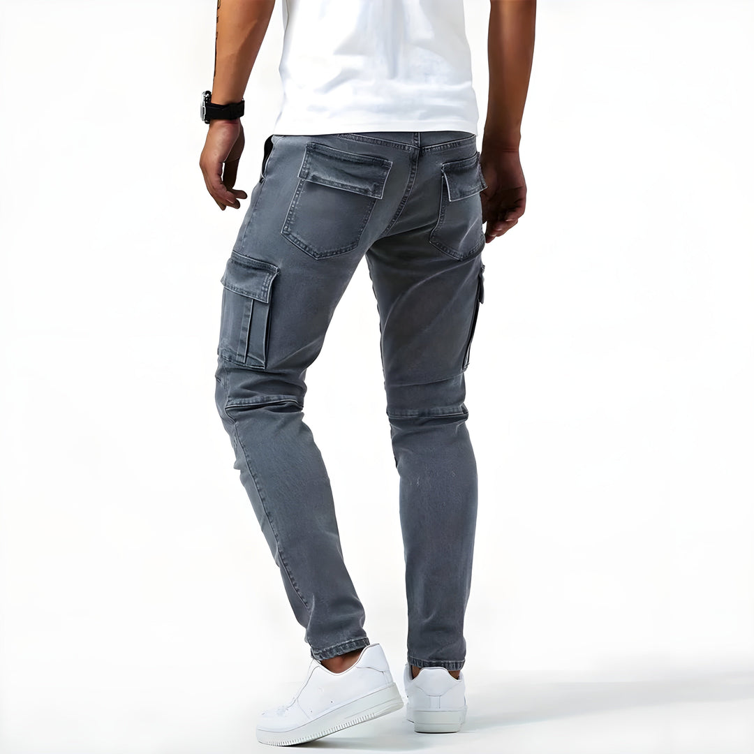 Ernesto | Pantalons cargo en denim stretch