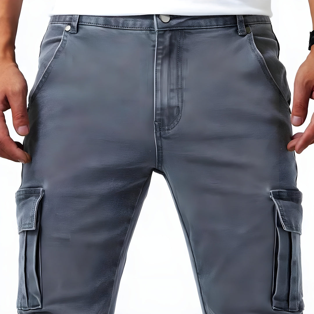 Ernesto | Pantalons cargo en denim stretch