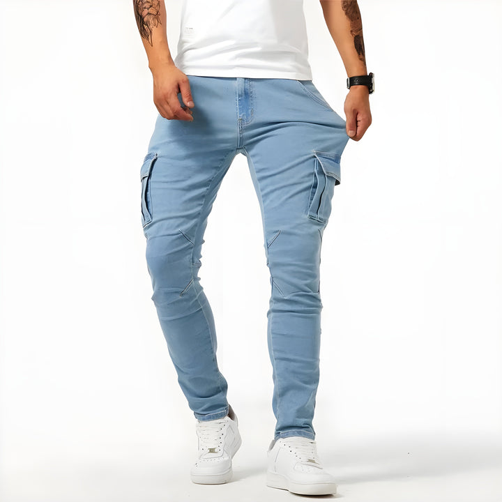 Ernesto | Pantalons cargo en denim stretch