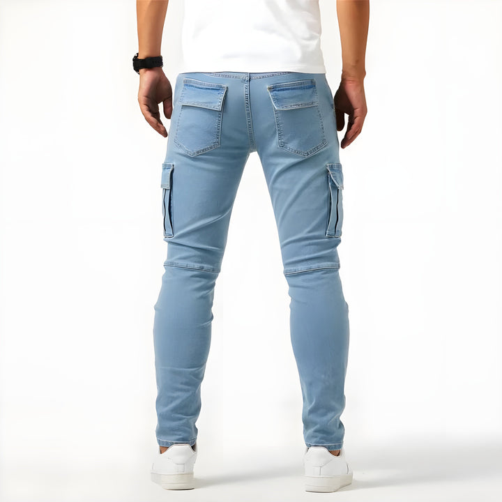 Ernesto | Pantalons cargo en denim stretch