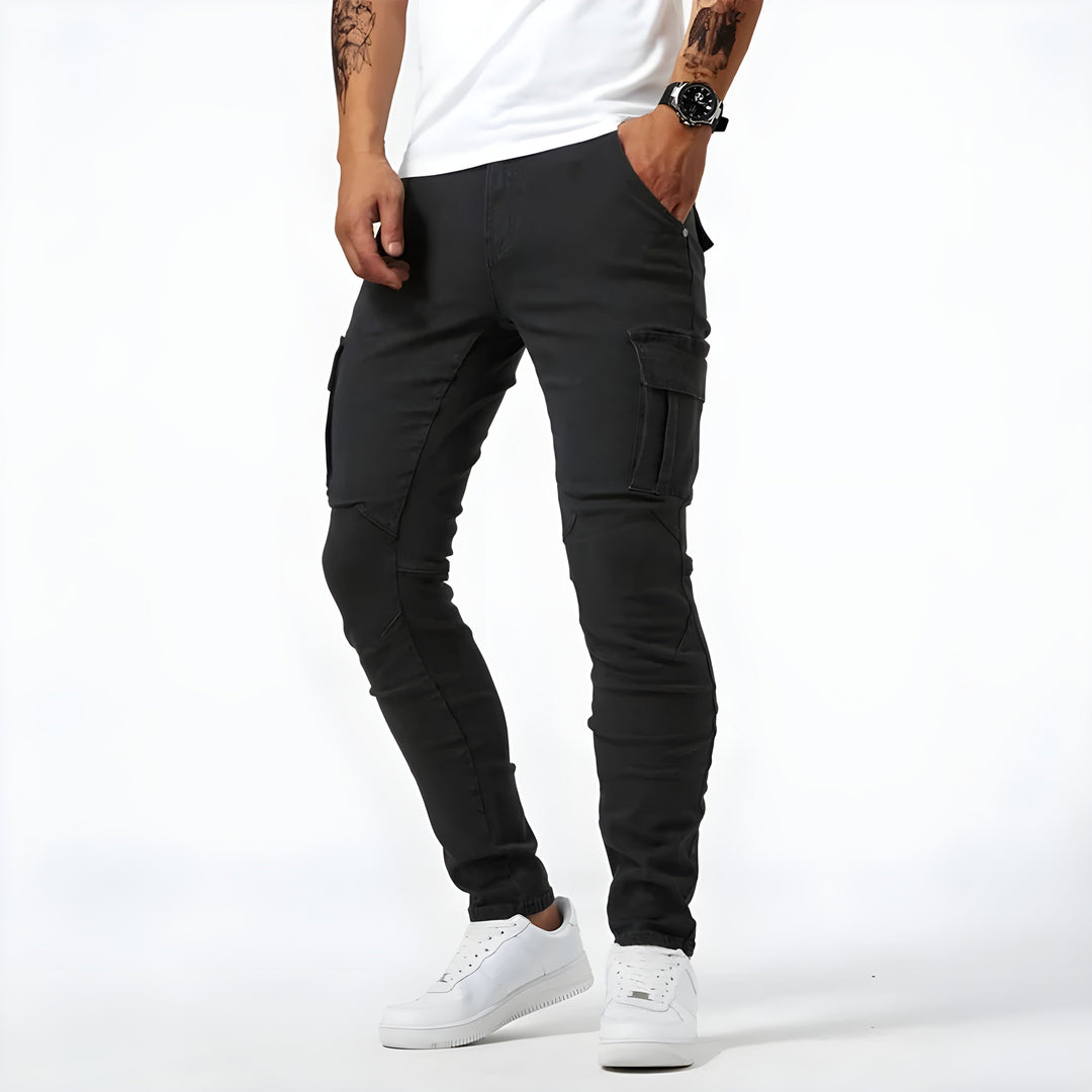 Ernesto | Pantalons cargo en denim stretch