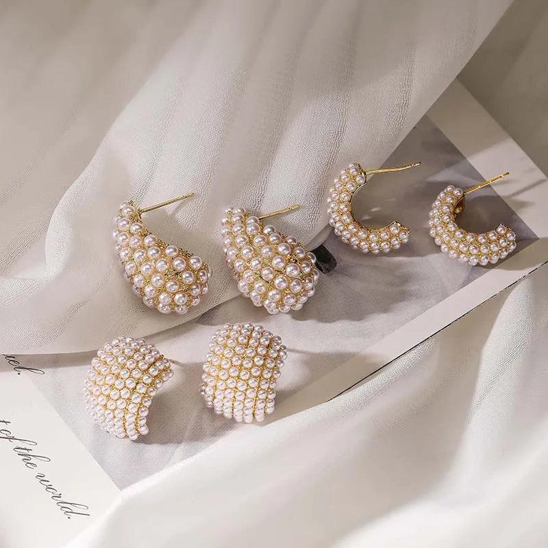 Eudoxie | Boucles d'oreilles en perles de style classique