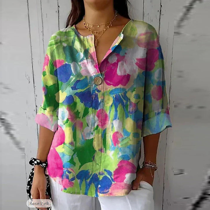 Thaïs | Blouse Florale Élégante