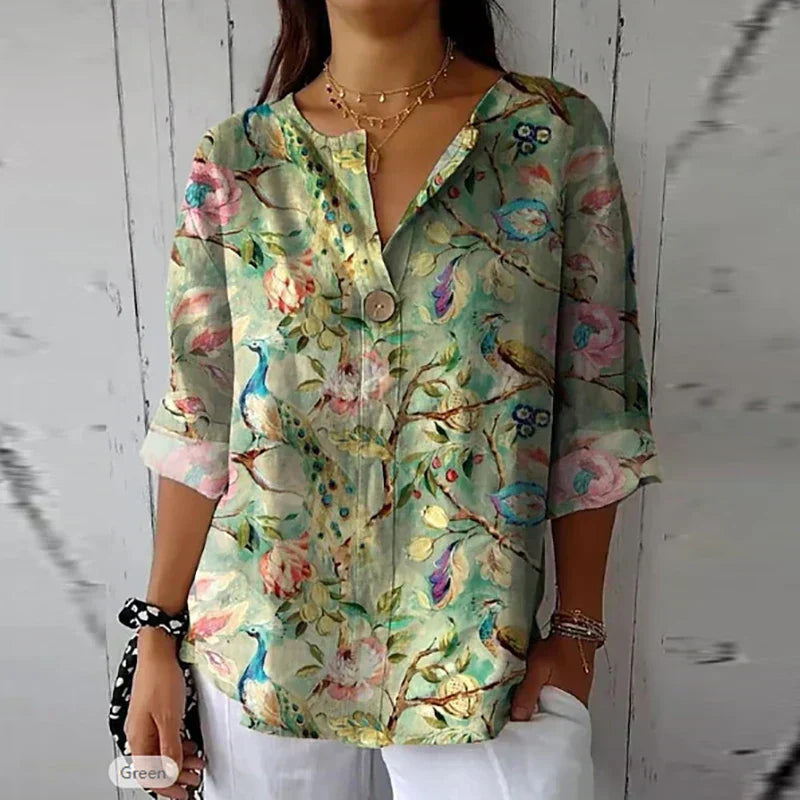 Thaïs | Blouse Florale Élégante