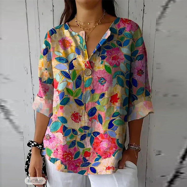 Thaïs | Blouse Florale Élégante