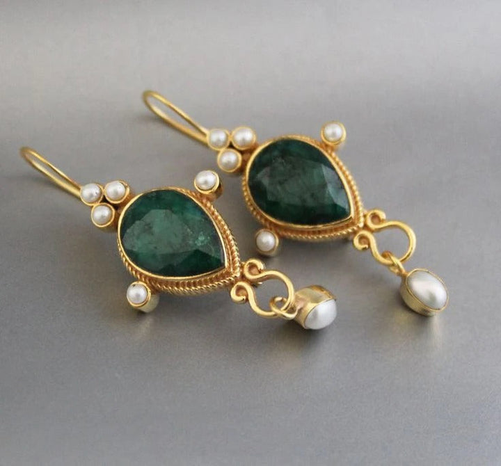 Flore | Boucles d'oreilles vintage Gaby avec perle