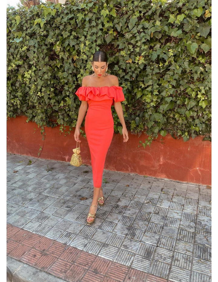 Angéline | Robe midi sans manches